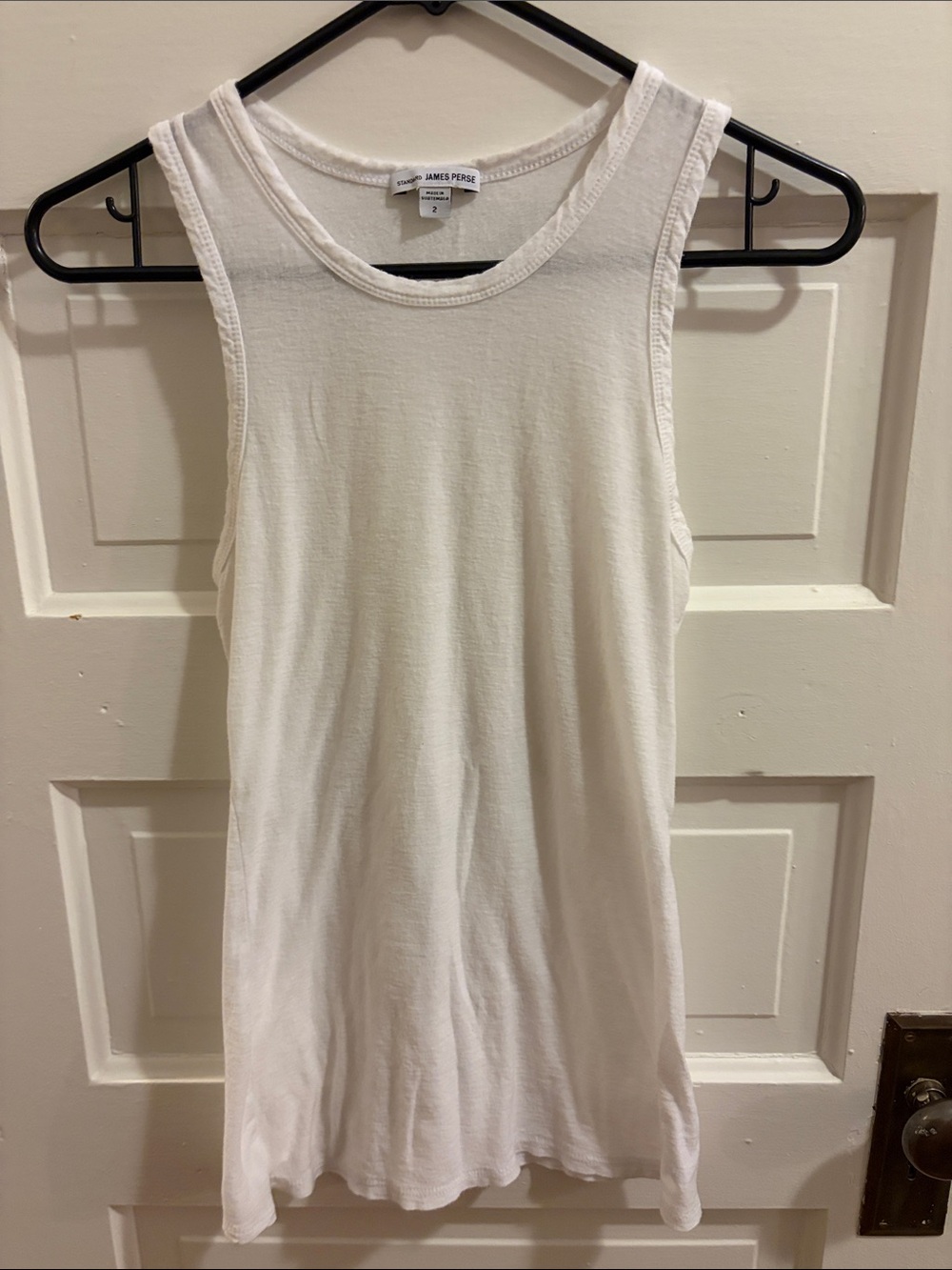 James Perse Standard White Tank